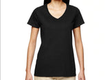 T-Shirt Vneck pour femme la gaspésie m'appelle humour