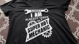 T-shirt vneck women mechanic