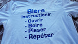 T-shirt men instruction biere qc fr