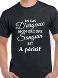 T-shirt homme groupe sanguin apéritif qc fr