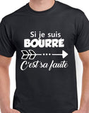 T-shirt femme bourré faute 1 qc fr