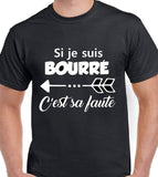 T-shirt femme bourré faute 2 qc fr
