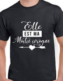 T-shirt femme moitié ivrogne 2 qc fr