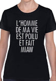 T-shirt femme homme vie poilu miaw qc fr