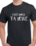 T-shirt homme ta yeule qc fr