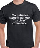 T-shirt femme patience va chier qc fr