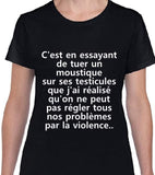 T-shirt femme moustique testicule qc fr