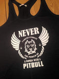 T-shirt vneck women pitbull