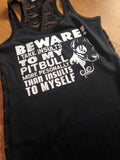 T-shirt vneck women pitbull
