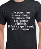 T-Shirt Vneck pour femme majeur humour