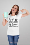 T-shirt pour Femme café vin humour