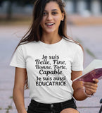 T-Shirt Vneck pour femme éducatrice