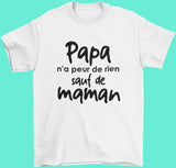 T-Shirt pour Enfant unisexe papa peur de rien famille humour