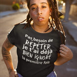 T-Shirt pour homme repeter ignoré humour