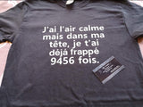 T-Shirt Vneck pour femme j'ai l'air calme humour