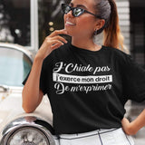 T-Shirt pour homme j'chiale pas j'exerce mon droit de m'exprimer humour