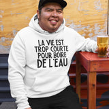 T-Shirt pour homme vie trop courte pour boire de l'eau humour