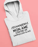 T-Shirt pour homme j'échangerai mon âme contre un cappuccino glacé humour