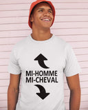 T-Shirt pour homme mi-homme mi-cheval humour