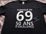 T-shirt homme 69 ans 50 ans qc fr