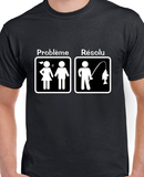 T-shirt homme problème résolu pêche qc fr