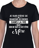 T-shirt femme fière mère maman qc fr