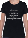 T-shirt femme petite bipolaire princesse qc fr