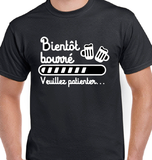 T-shirt homme bientôt bourré qc fr
