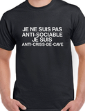 T-shirt homme anti sociable cave qc fr