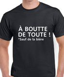 T-shirt homme à boutte sauf bière qc fr
