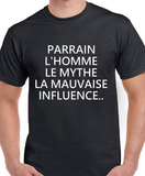 T-shirt homme parrain mauvaise influence qc fr