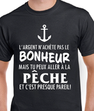 T-Shirt pour homme bonheur pêche