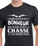 T-Shirt Vneck pour femme bonheur chasse