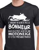 T-Shirt Vneck pour femme bonheur motoneige skidoo