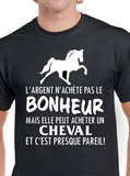 T-Shirt pour homme bonheur cheval