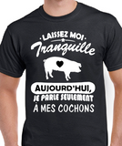 T-Shirt pour homme cochon humour