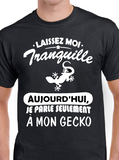 T-Shirt Vneck pour femme gecko humour