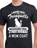 T-Shirt pour homme chat humour
