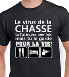 T-Shirt pour homme virus chasse