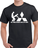T-Shirt Vneck pour femme mitsubishi auto humour