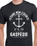 T-Shirt Vneck pour femme coeur Gaspésie