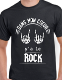 T-Shirt pour homme coeur rock
