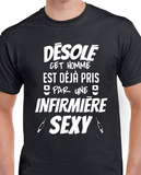 T-Shirt pour homme infirmière couple