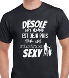 T-Shirt pour homme pêcheuse couple