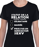 T-shirt pour Femme prise agriculteur couple