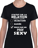 T-Shirt Vneck pour femme prise prof couple