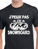T-Shirt Vneck pour femme snow snowboard sport