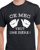 T-Shirt pour homme bière humour