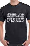 T-Shirt Vneck pour femme mauvaise influence humour