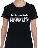 T-Shirt Vneck pour femme folle humour
